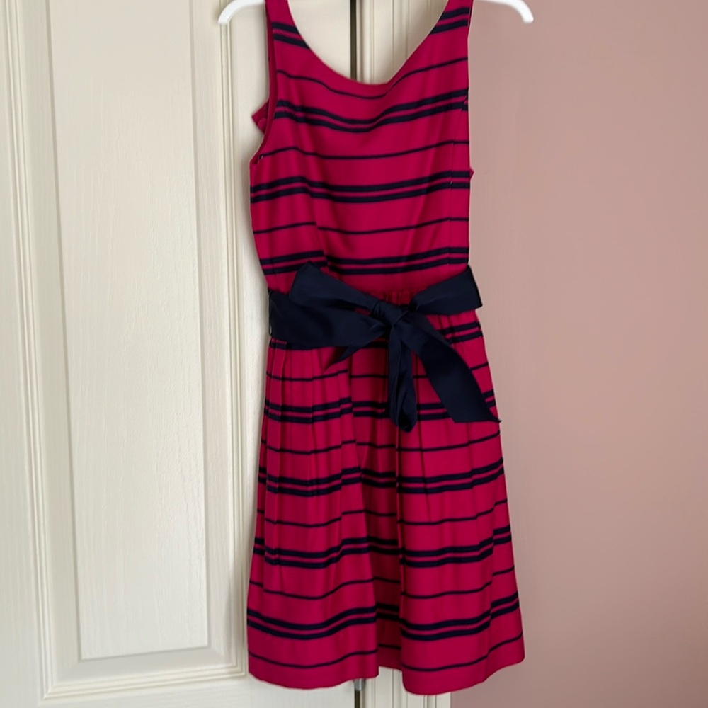 Pink navy stripe size 6x Polo dress